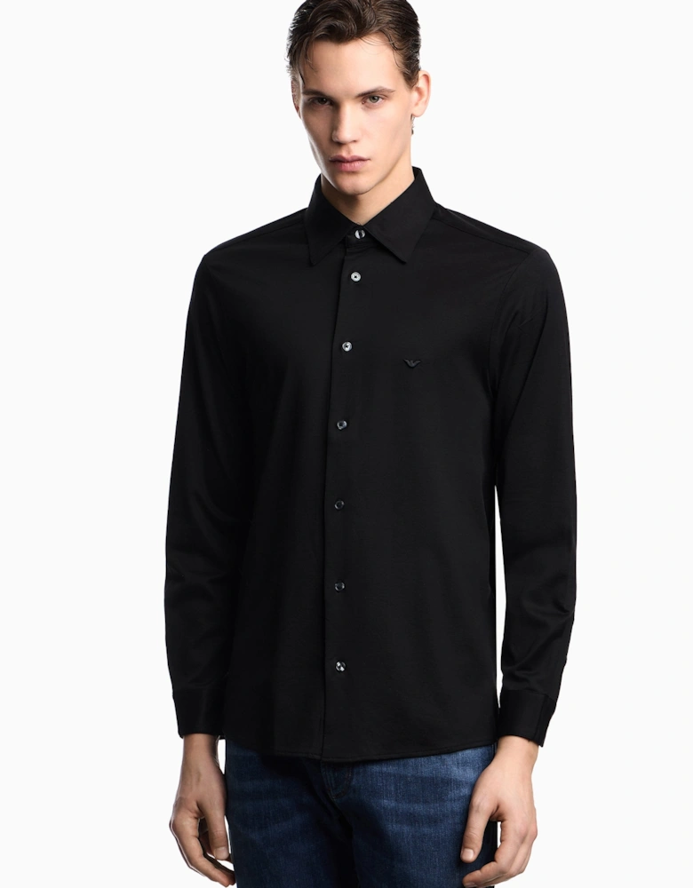 Stretch Cotton T-Shirt Black