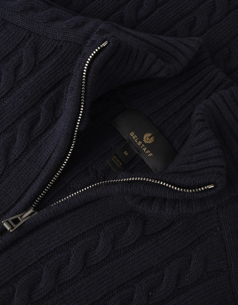 Westport Quarter Zip Sweater Navy