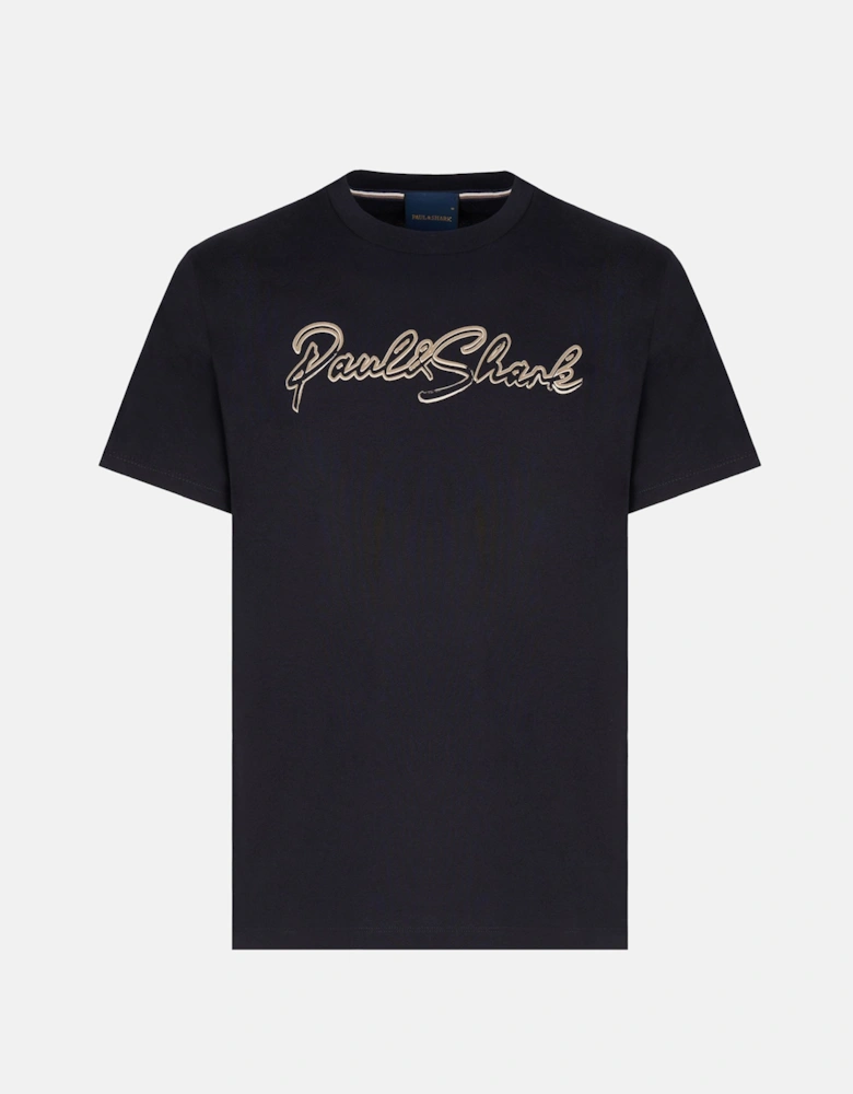 Pure Cotton Jersey Logo T-Shirt Navy