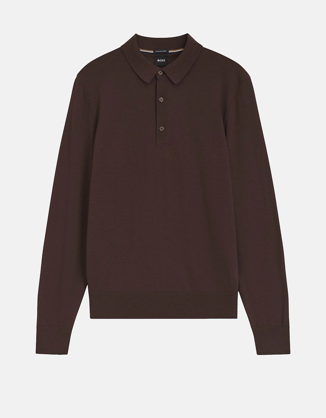 H Lancione Knitted Polo Brown