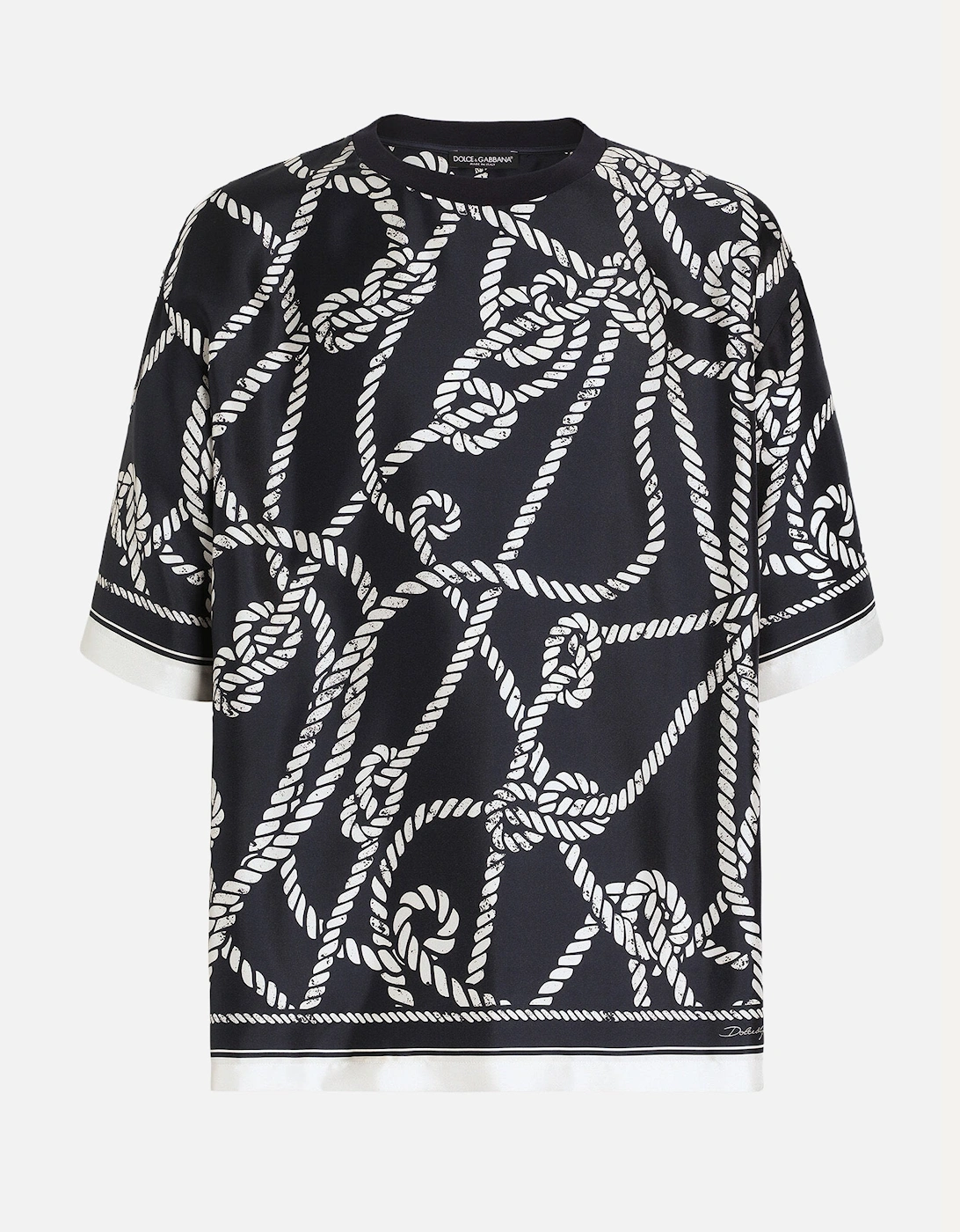 Rope Print T-Shirt Navy