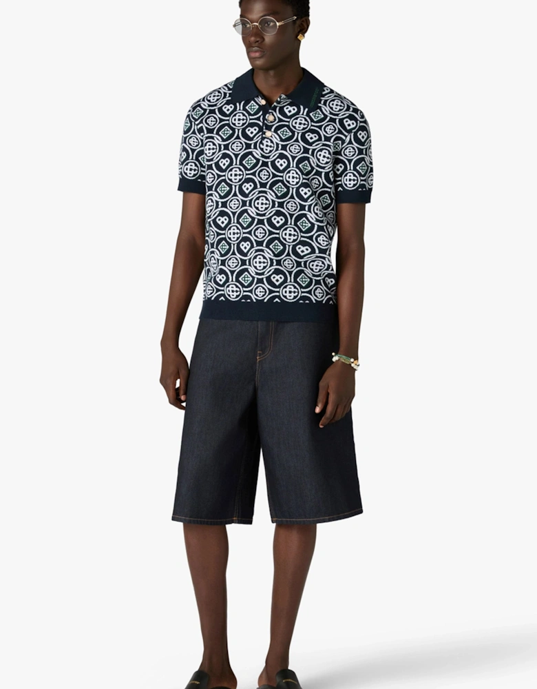 Monogram Polo Shirt Navy