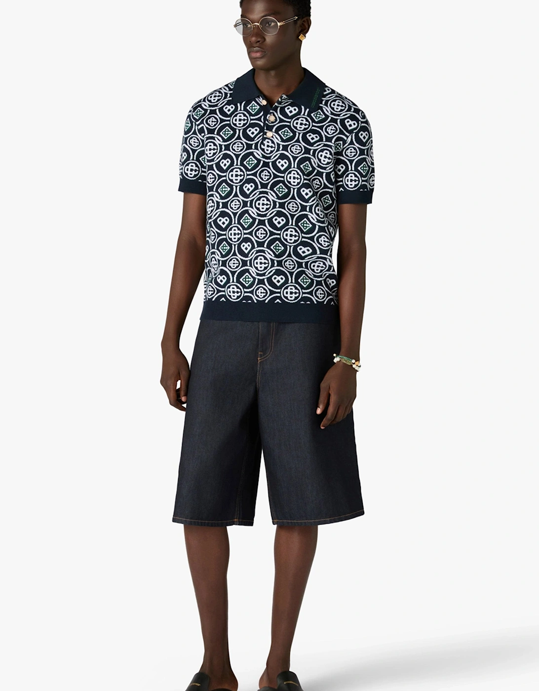 Monogram Polo Shirt Navy