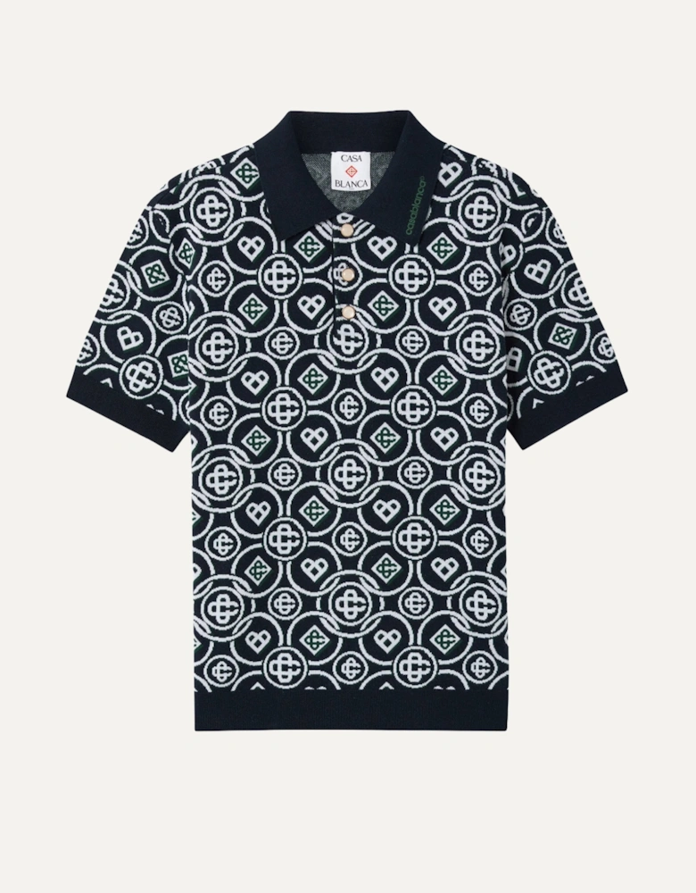 Monogram Polo Shirt Navy