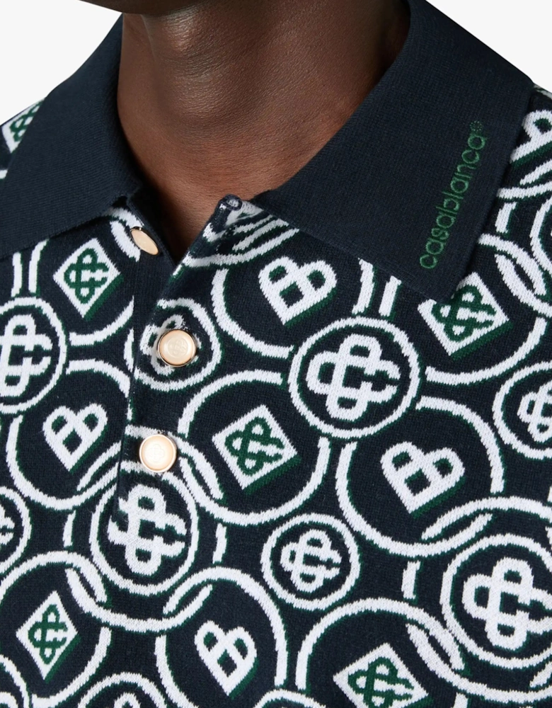 Monogram Polo Shirt Navy