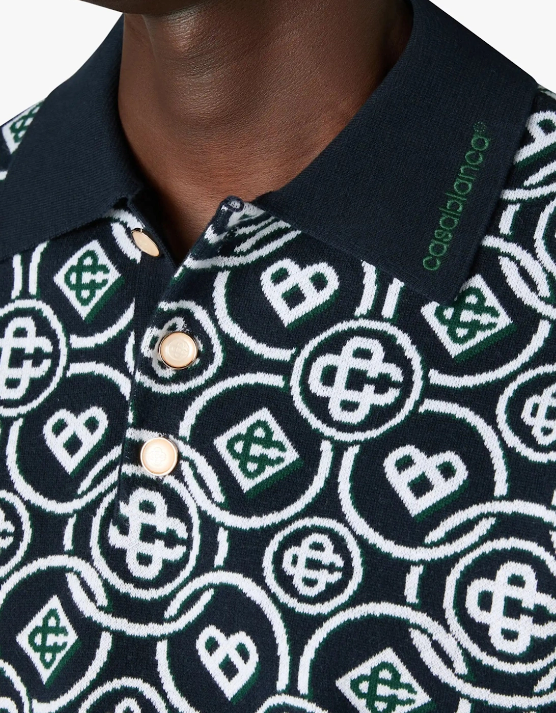 Monogram Polo Shirt Navy