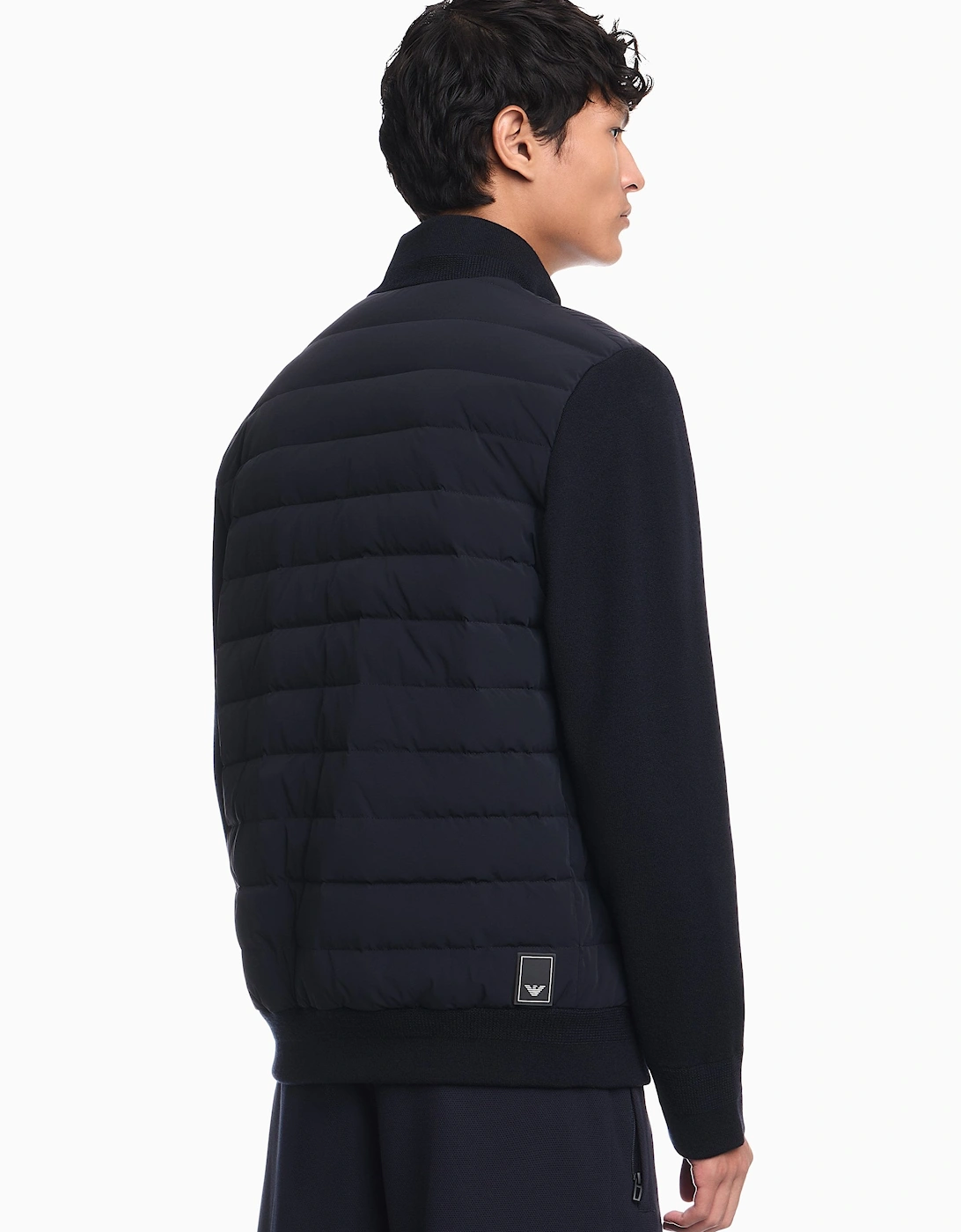 Branded Down Jacket Navy