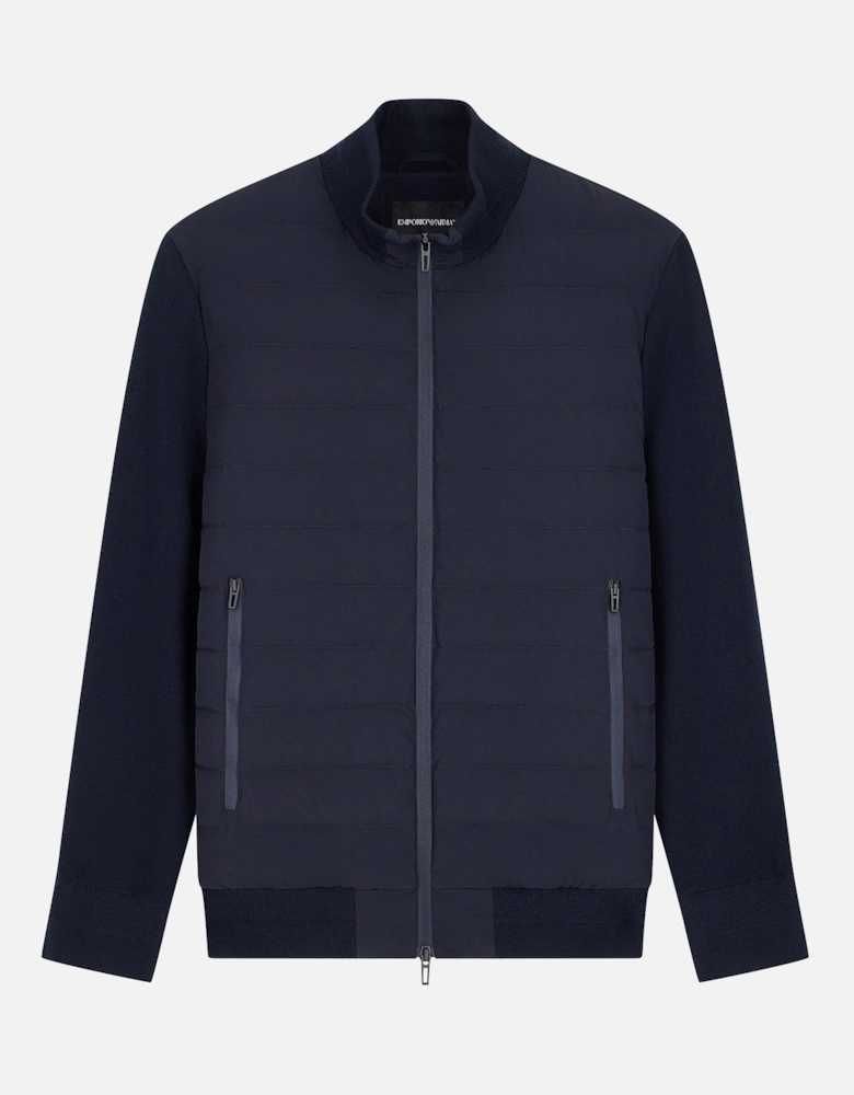 Branded Down Jacket Navy