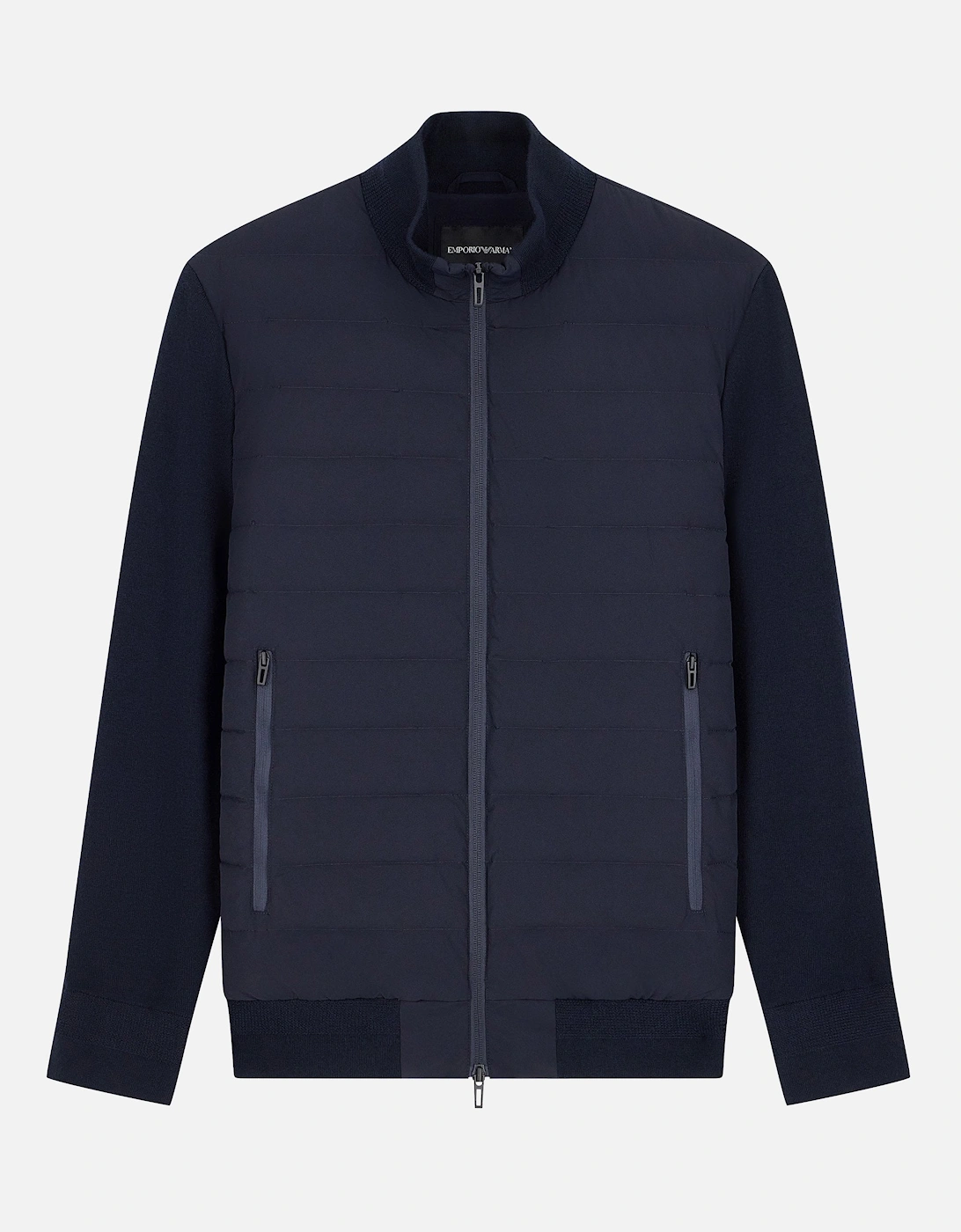 Branded Down Jacket Navy