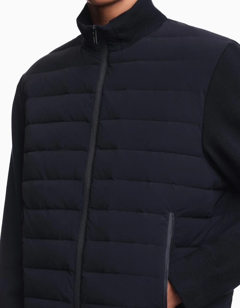 Branded Down Jacket Navy