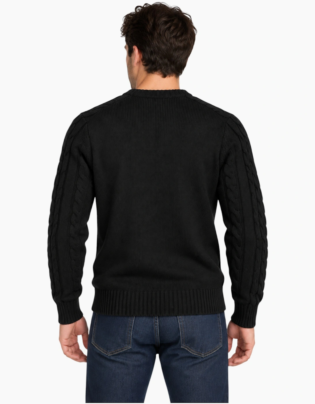 M&S Mens Cable Knit Sweatshirt Cotton Warm Jumper