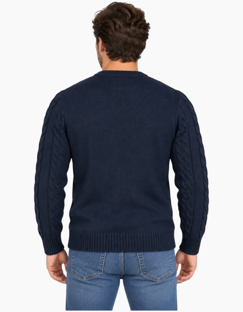 M&S Mens Cable Knit Sweatshirt Cotton Warm Jumper