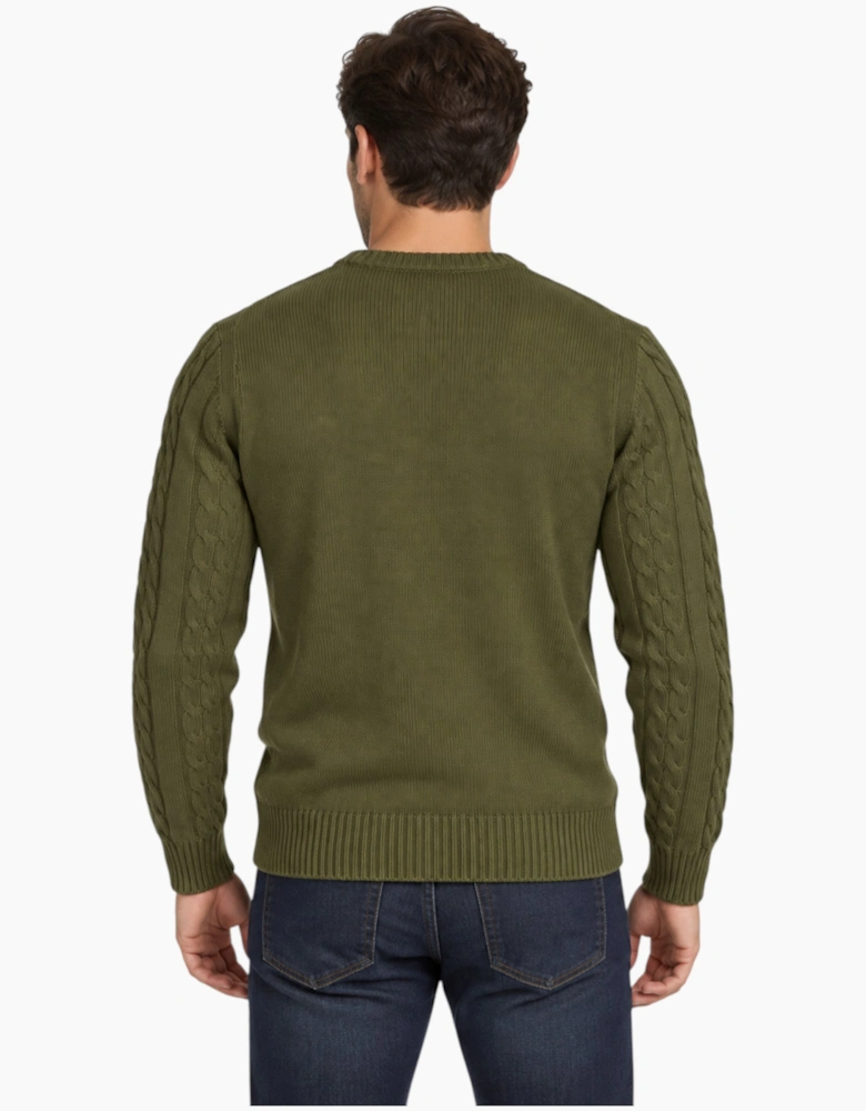 M&S Mens Cable Knit Sweatshirt Cotton Warm Jumper