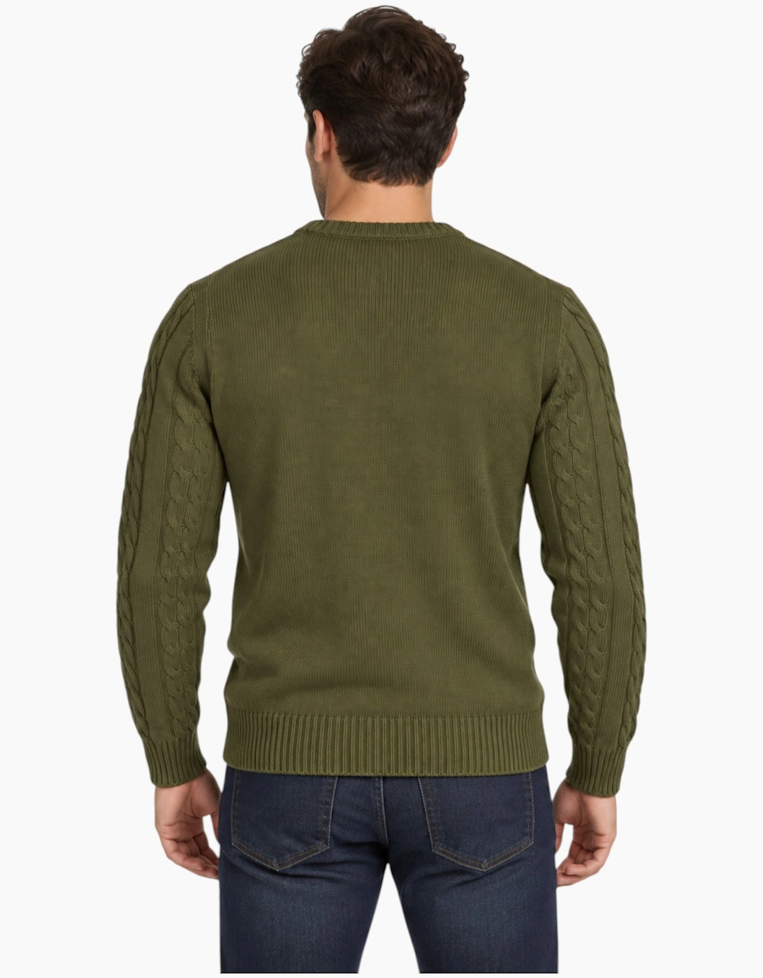 M&S Mens Cable Knit Sweatshirt Cotton Warm Jumper