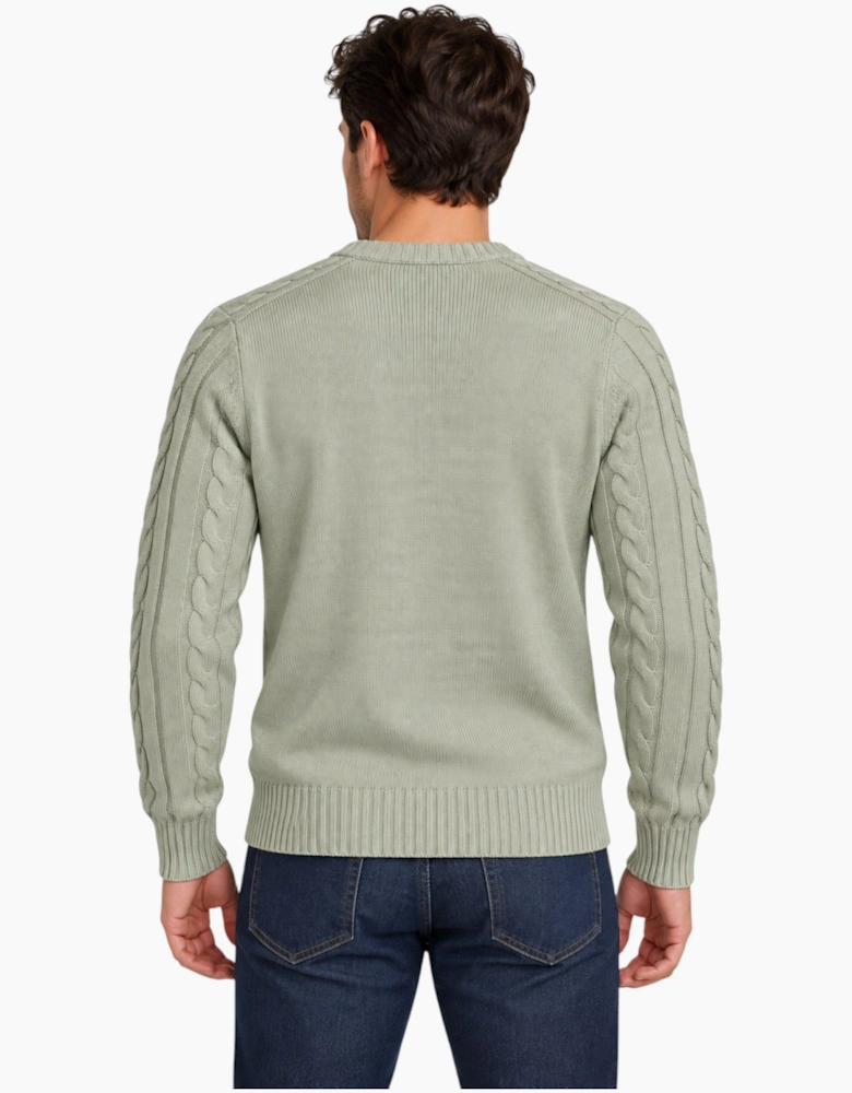 M&S Mens Cable Knit Sweatshirt Cotton Warm Jumper