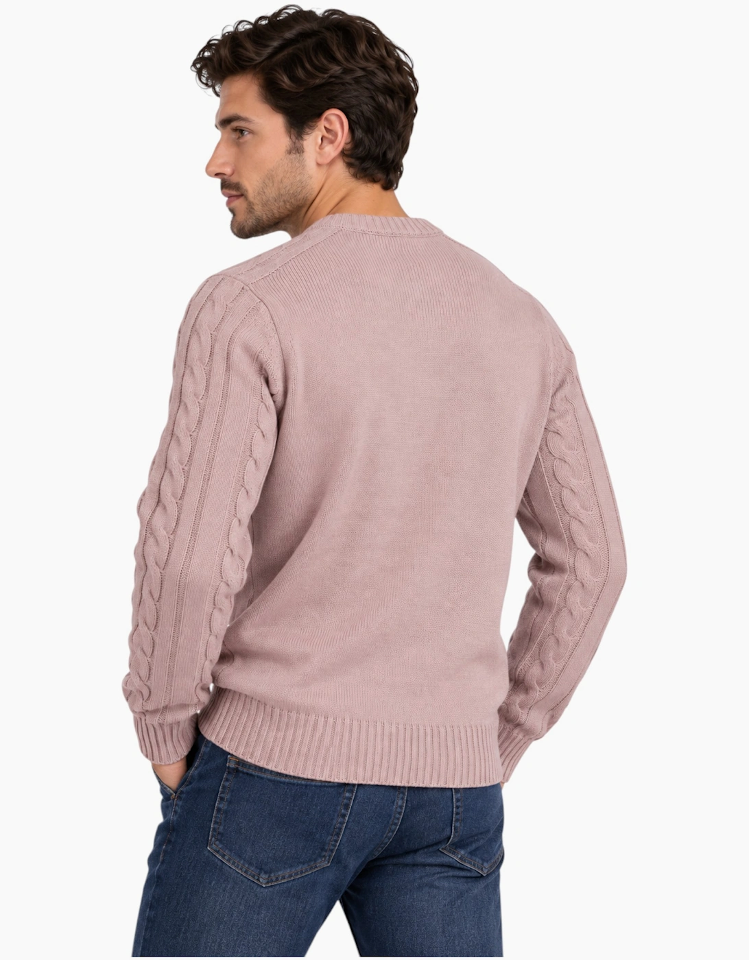 M&S Mens Cable Knit Sweatshirt Cotton Warm Jumper