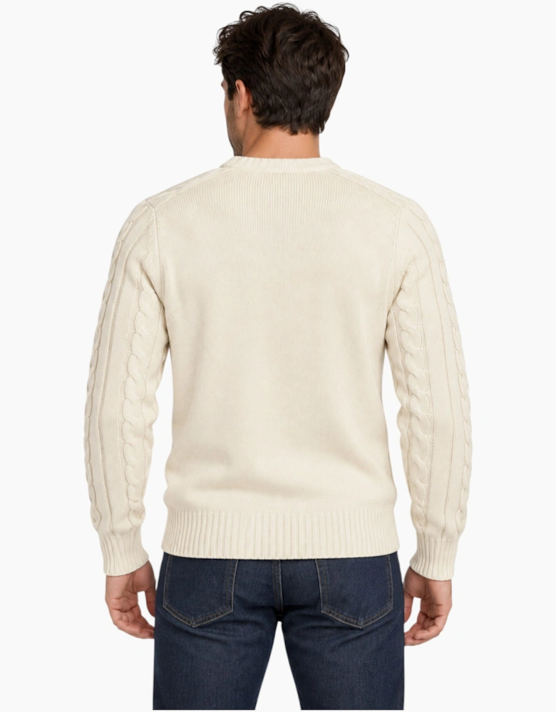 M&S Mens Cable Knit Sweatshirt Cotton Warm Jumper