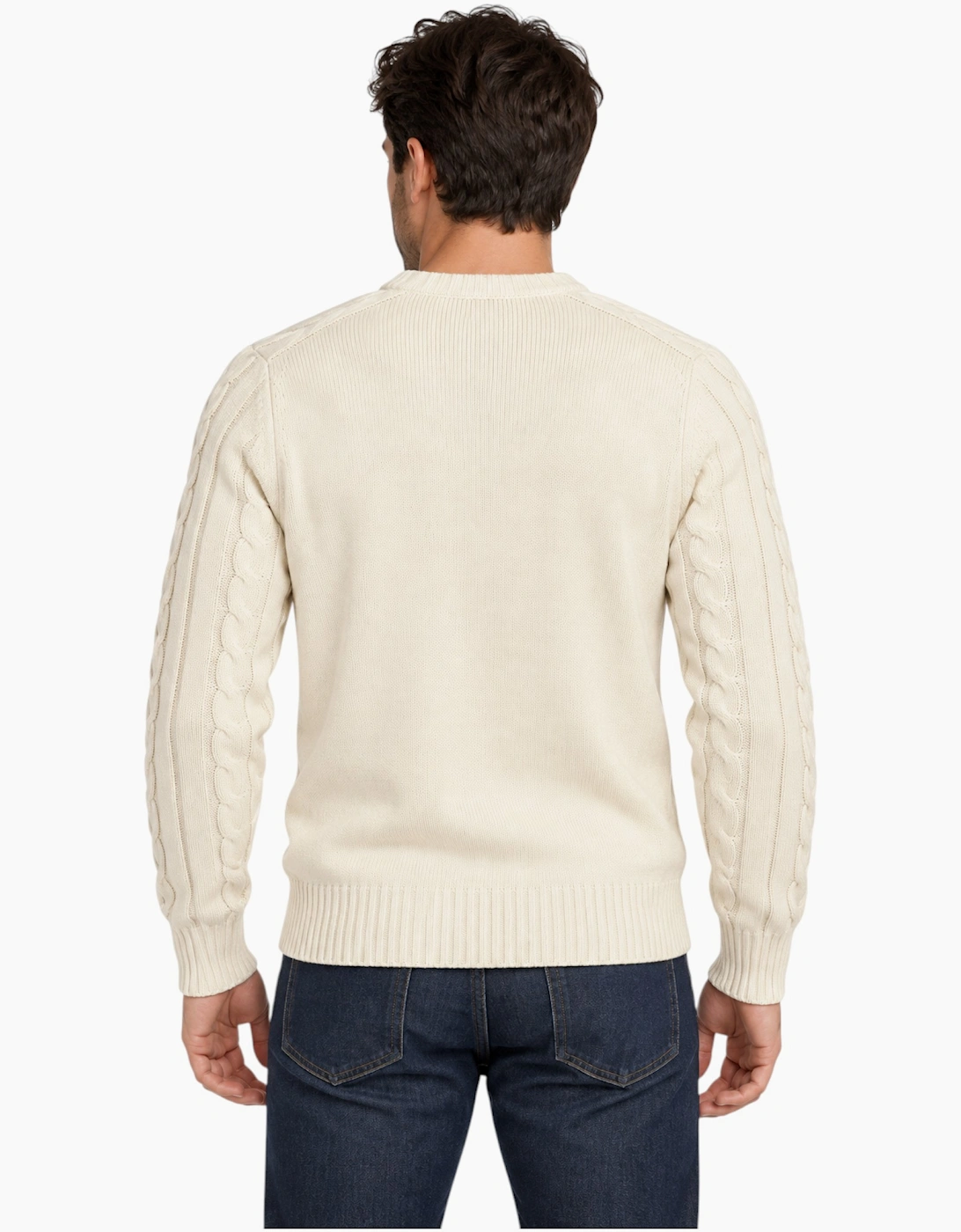 M&S Mens Cable Knit Sweatshirt Cotton Warm Jumper