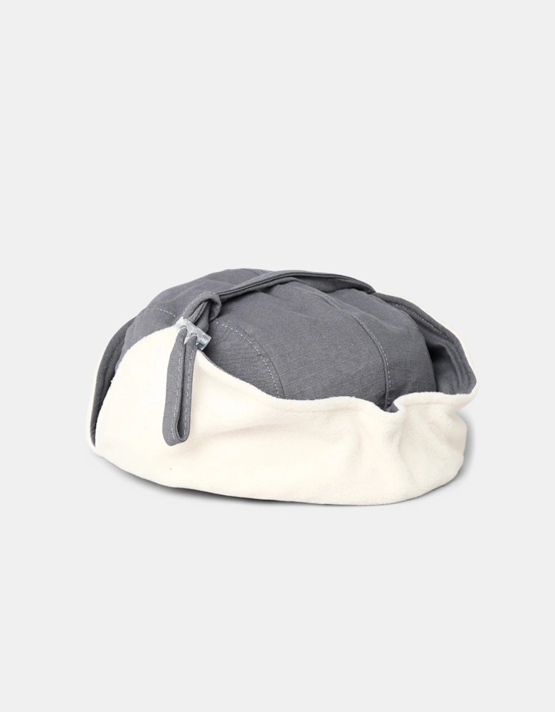 Cotton Ripstop Sherpa Military Cap Grey