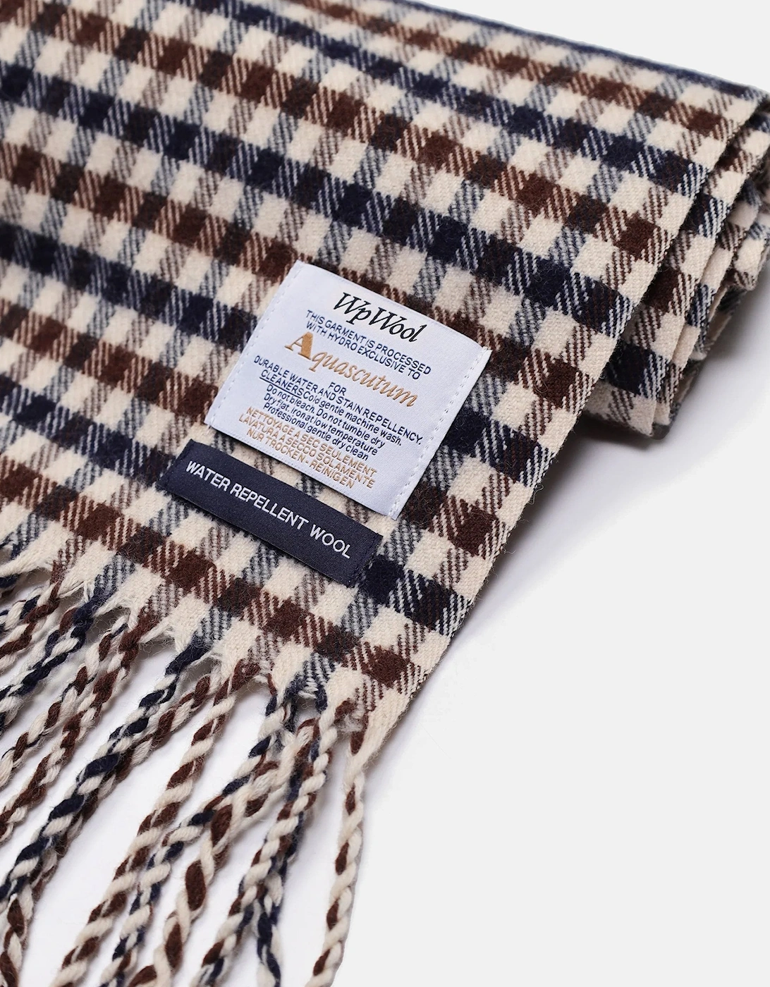Icon Check Scarf Beige