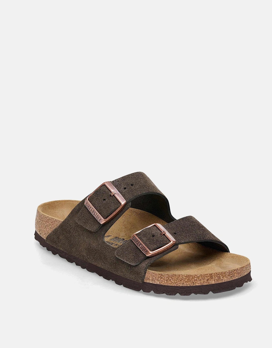 Arizona Suede Leather Sandal Brown