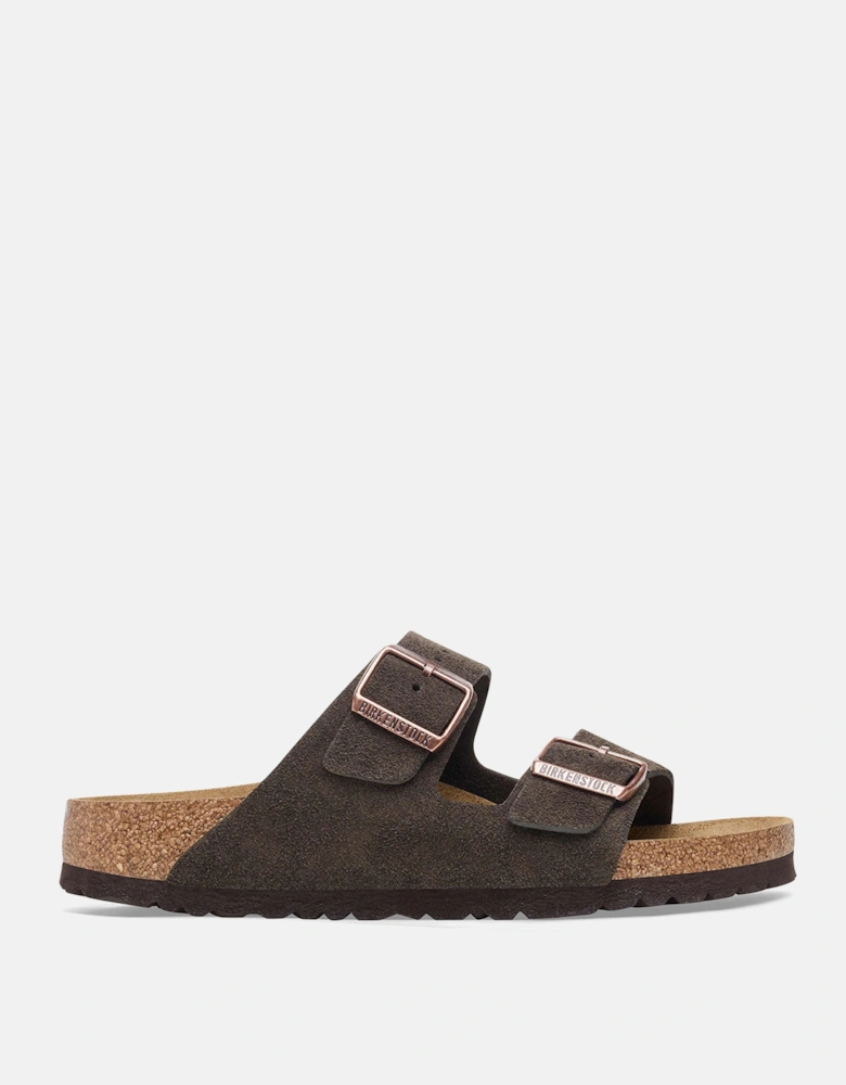 Arizona Suede Leather Sandal Brown