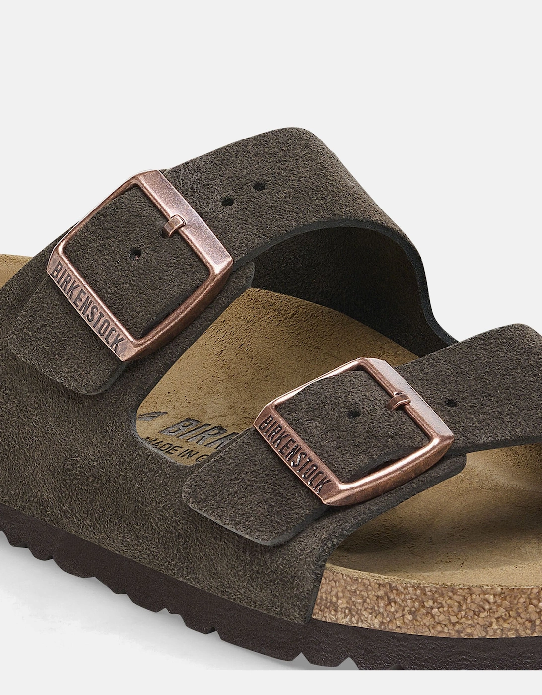 Arizona Suede Leather Sandal Brown