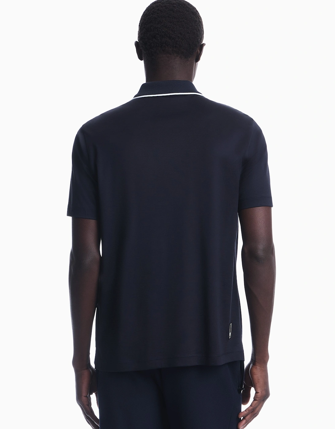 Contrast Collar Polo Shirt Navy