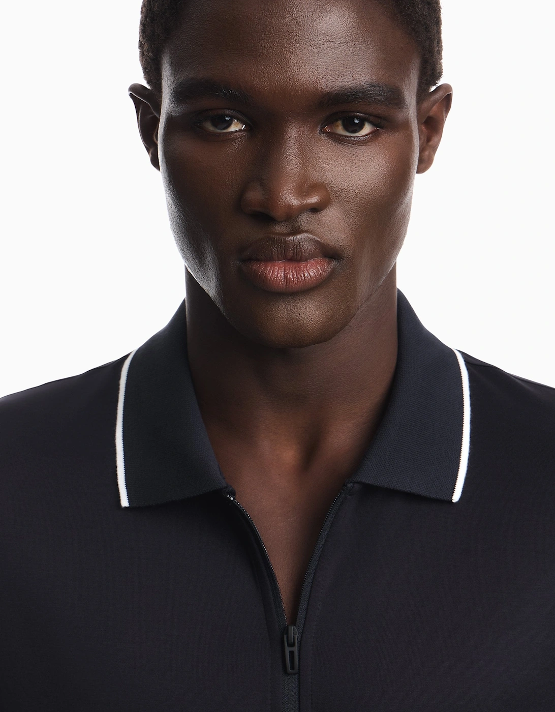 Contrast Collar Polo Shirt Navy
