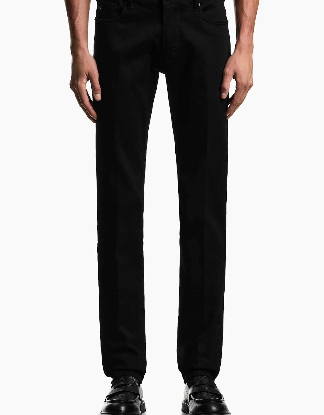 Cotton Stretch 5 Pocket Jeans Black