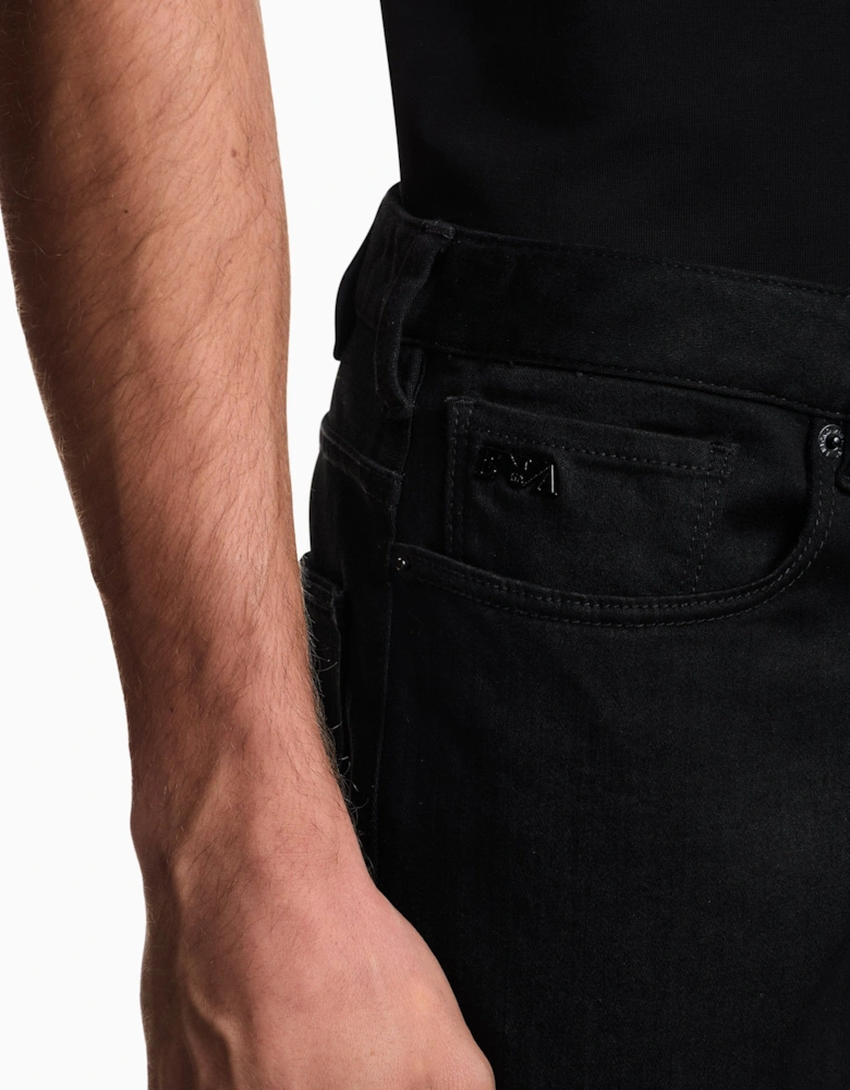 Cotton Stretch 5 Pocket Jeans Black