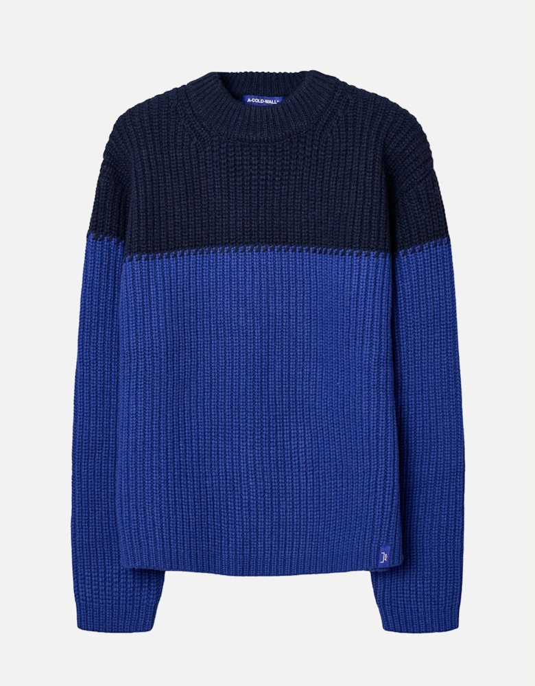 Shay Ribbed Crewneck Blue