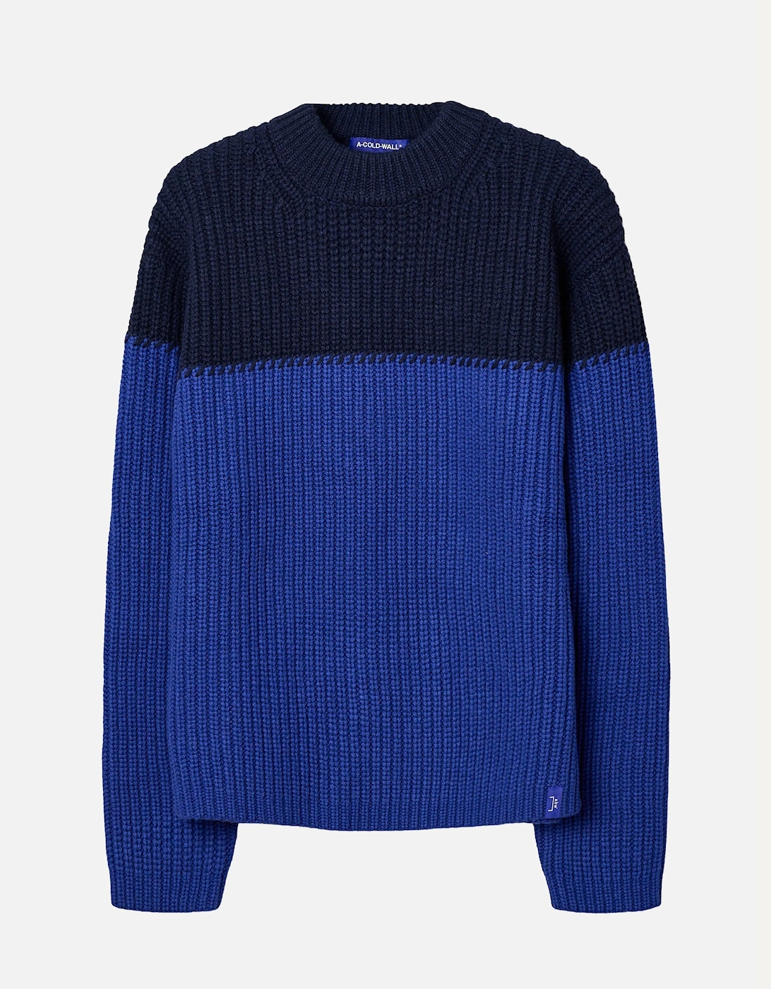 Shay Ribbed Crewneck Blue