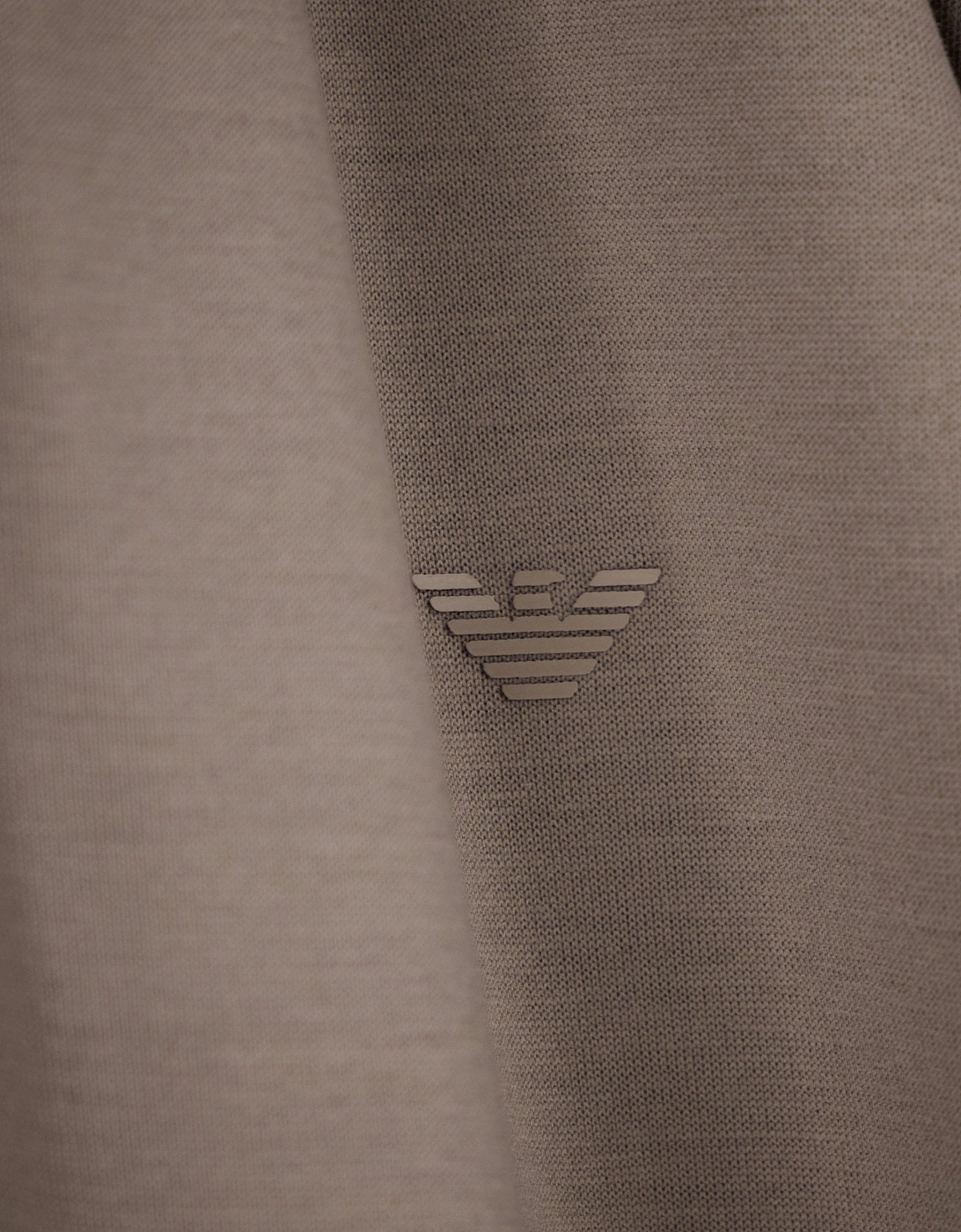 Contrast Collar Polo Beige