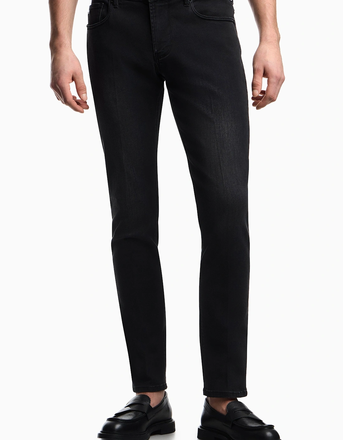 Cotton Stretch 5 Pocket Jeans Grey