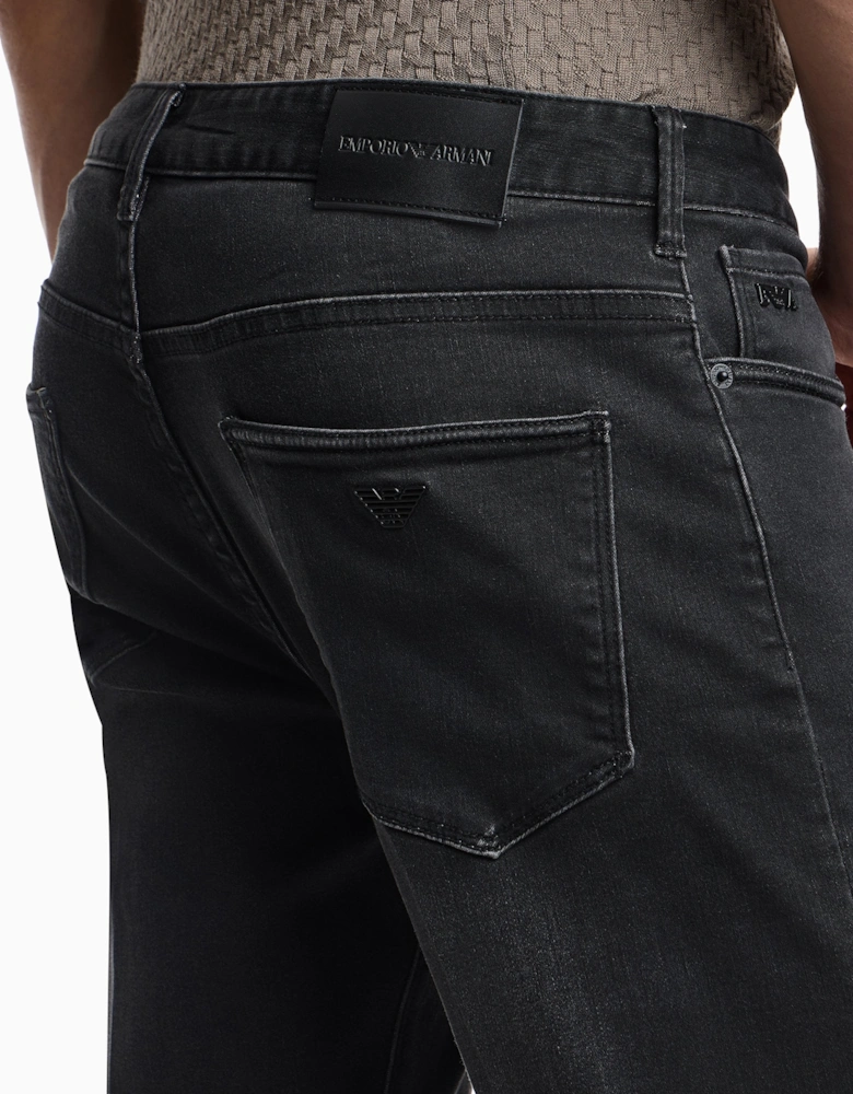 Cotton Stretch 5 Pocket Jeans Grey