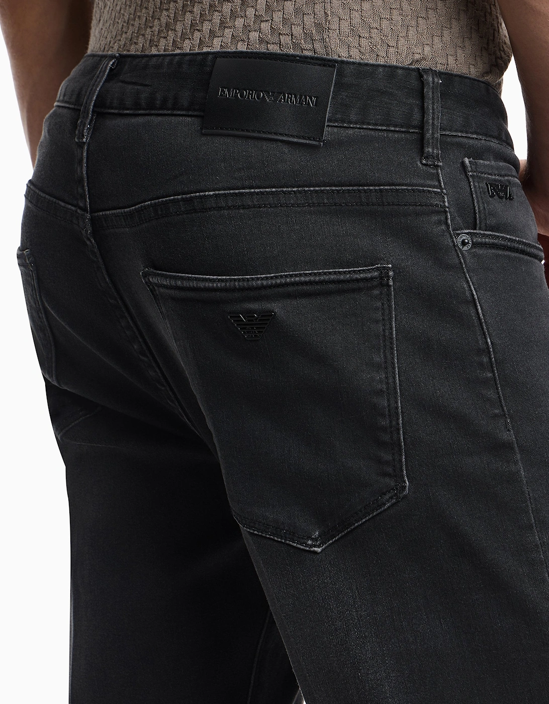 Cotton Stretch 5 Pocket Jeans Grey