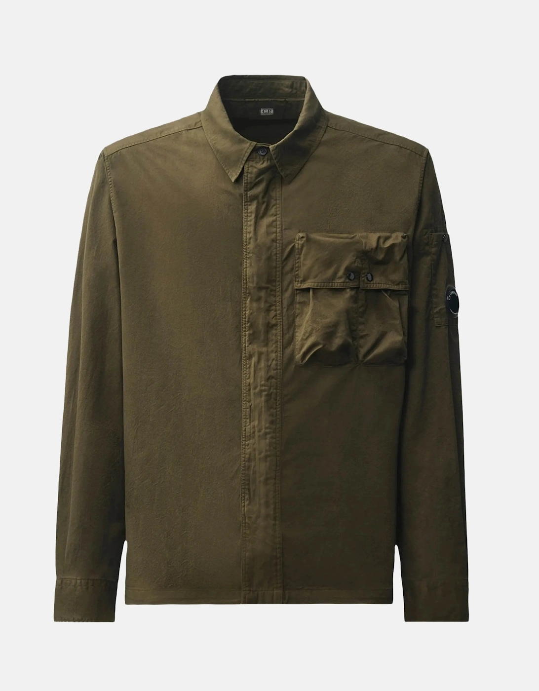 GABARDINE HIDDEN ZIP SHIRT