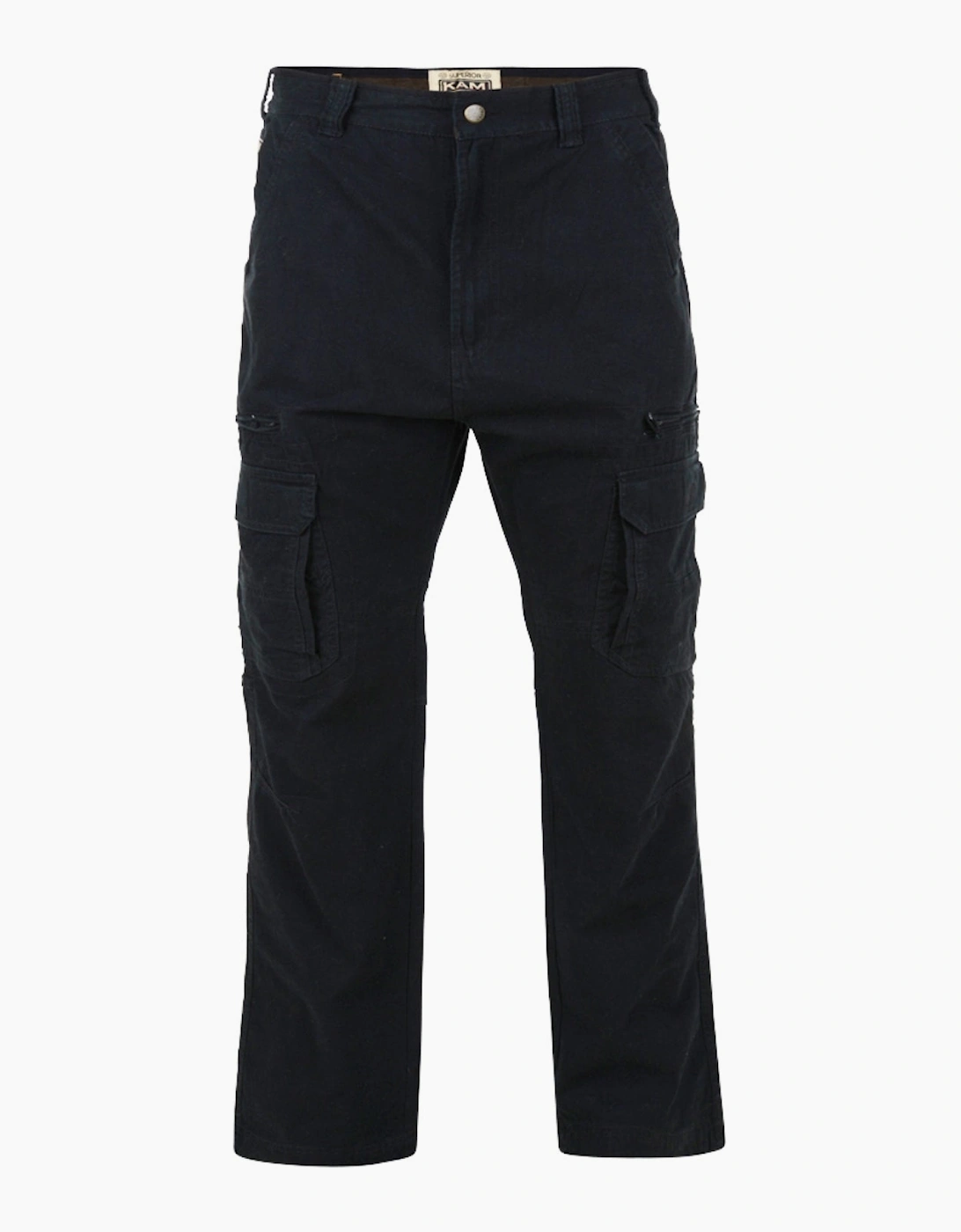 KAM Mens Relaxed Fit Big & Tall Cargos
