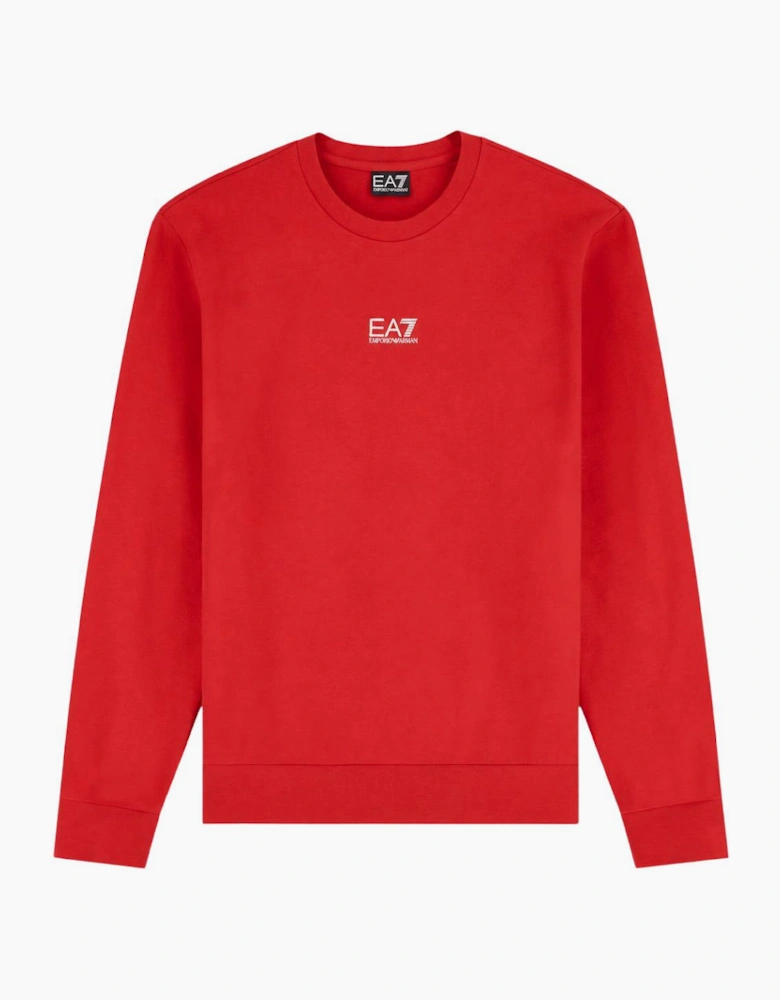 Core Logo Lightweight Red Sweatshirt