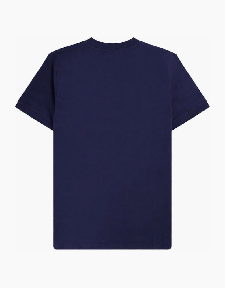 Sergio Tacchini Master Crew Neck T-Shirt Navy/White Tonal