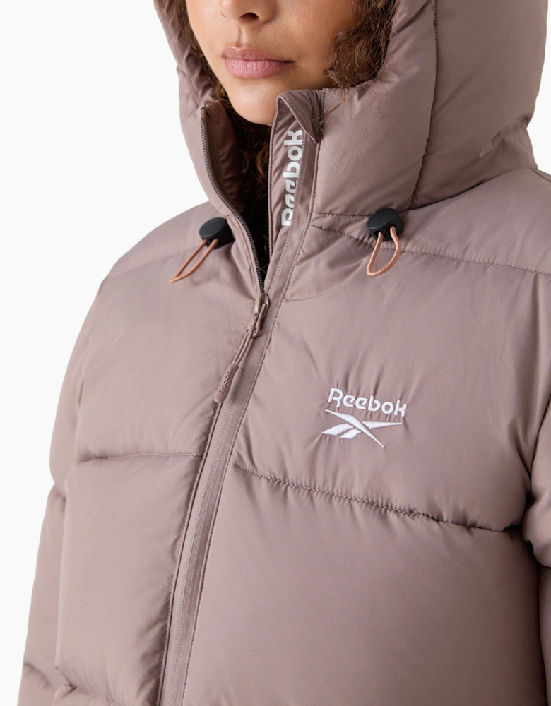 Rayna Long Line Puffer Jacket - Light Cocoa