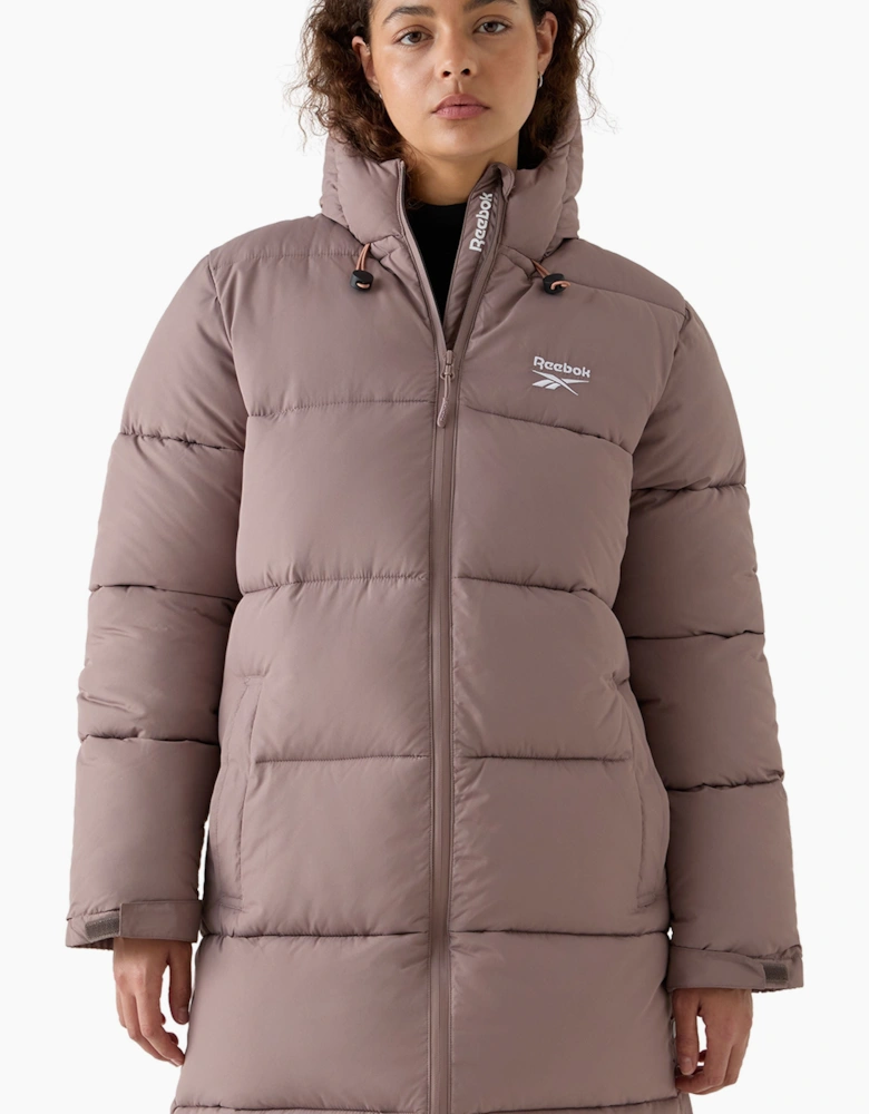 Rayna Long Line Puffer Jacket - Light Cocoa