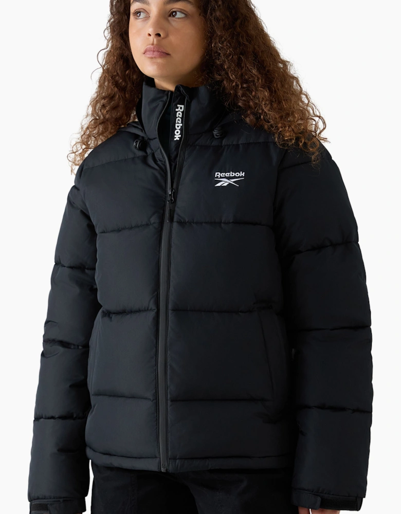 Rayna Hooded Puffer Jacket - Black