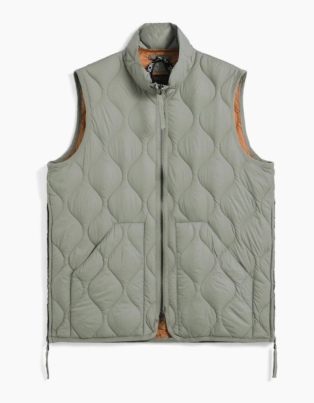 Taion Taion Military High Neck Soft Shell Down Vest - Green