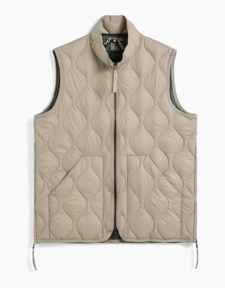 Taion Military High Neck Zip Soft Shell Down Vest
