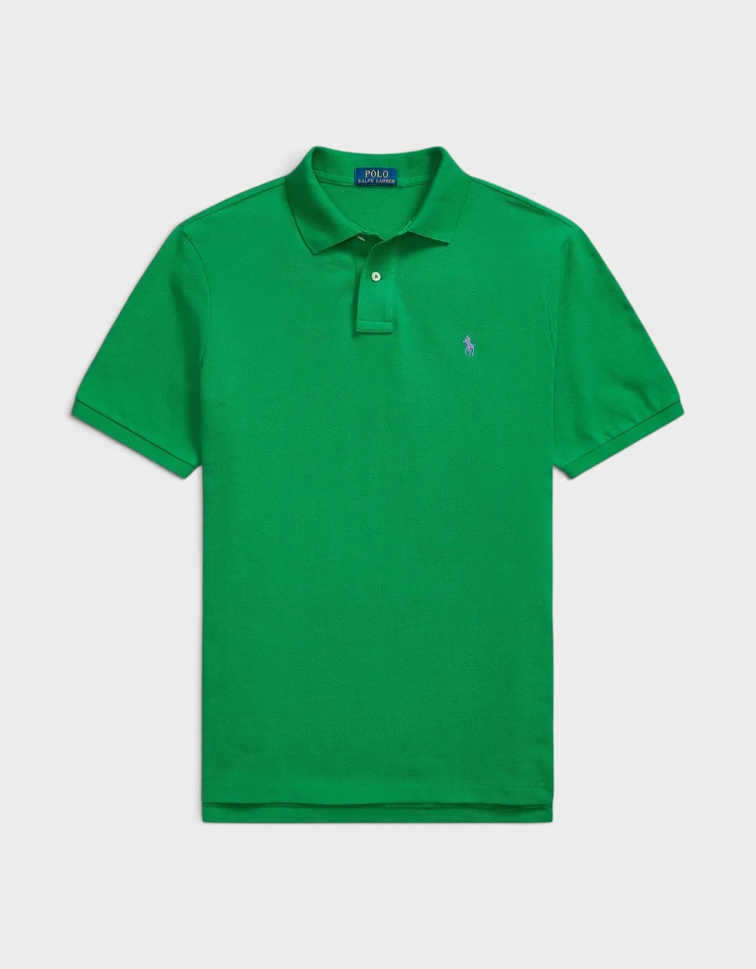 Logo Embroidered Piqué Polo Shirt Green