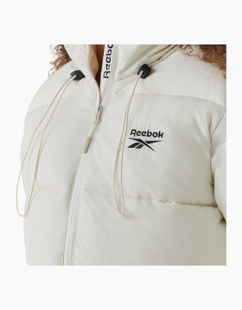 Rayna Hooded Puffer Jacket - Chalk