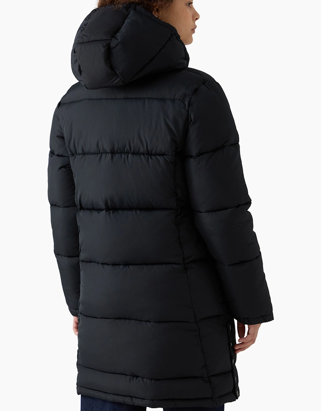 Rayna Long Line Puffer Jacket - Black