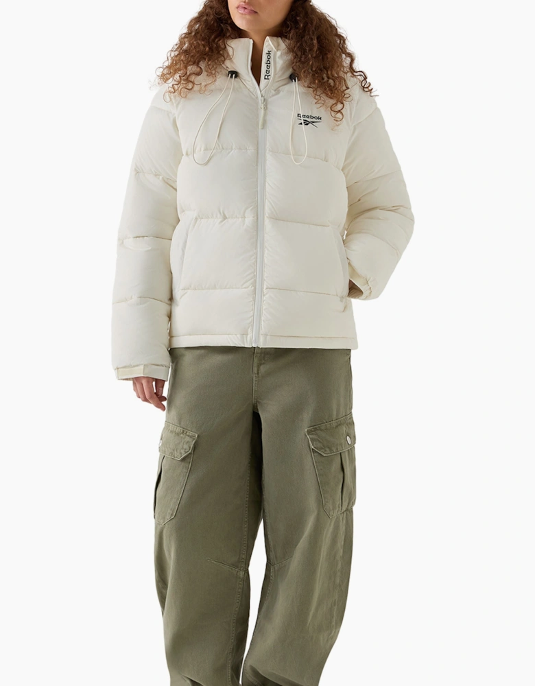 Rayna Hooded Puffer Jacket - Chalk